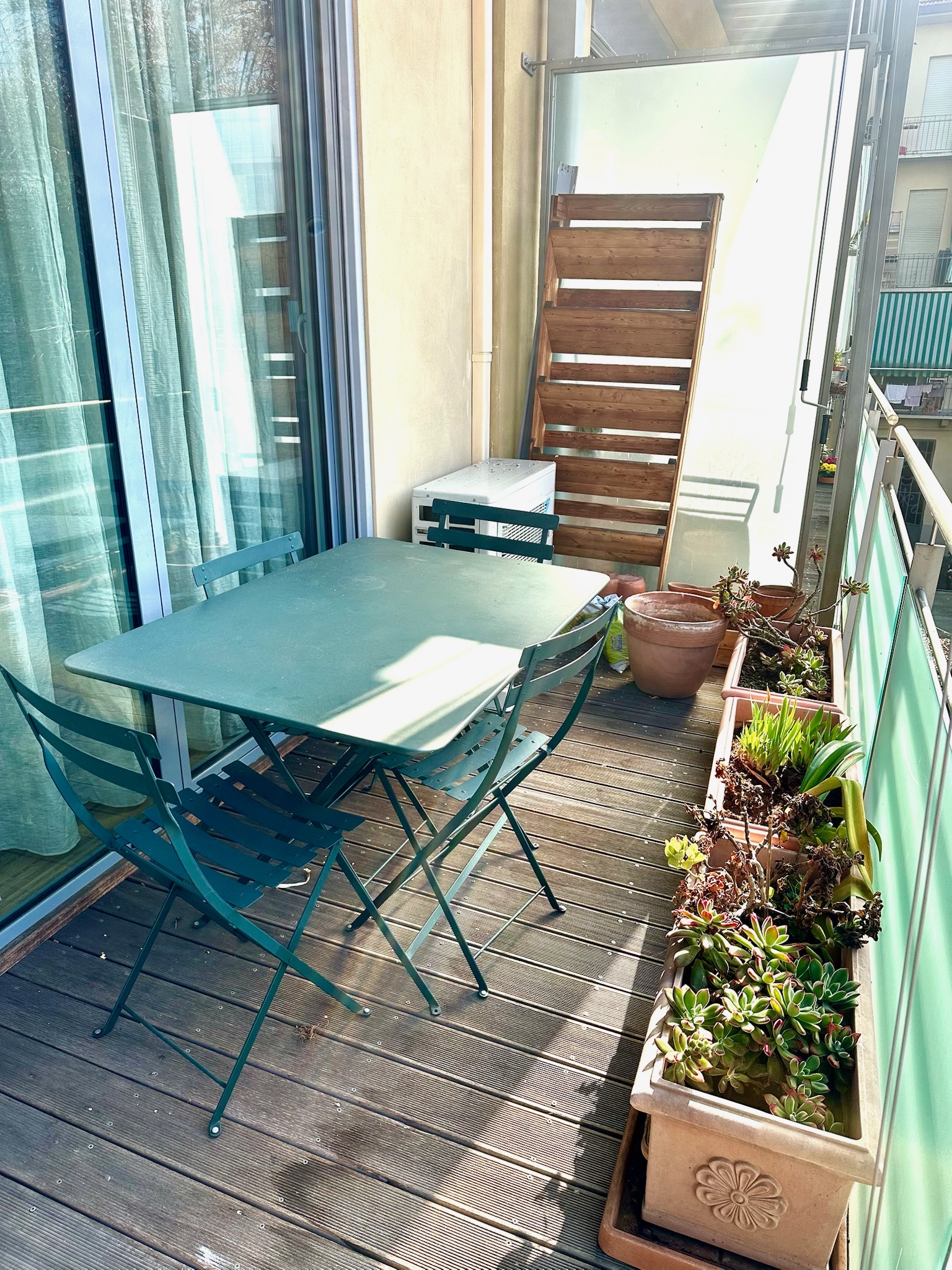 Private balcony with bistro seating